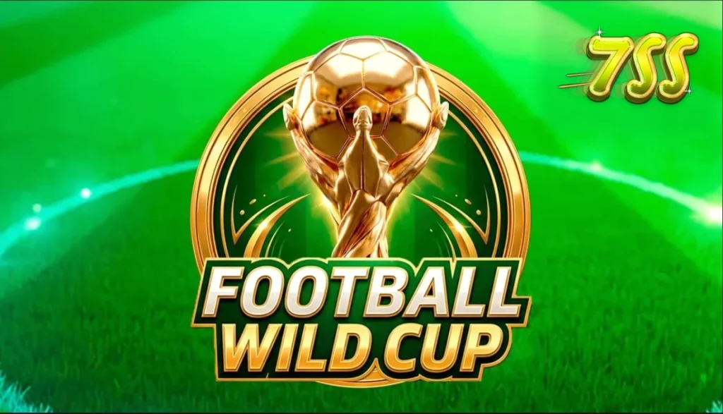 Interface do jogo Football Wild Cup com tema de estádio