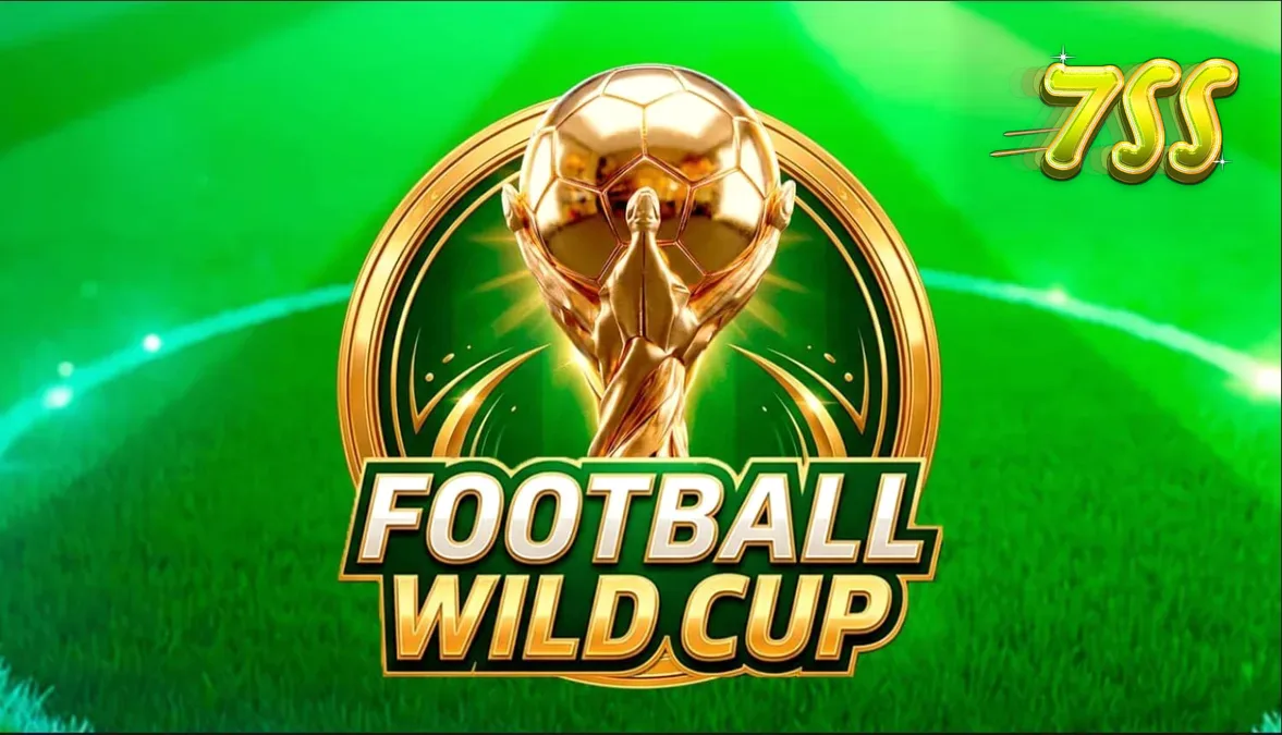 Interface do jogo Football Wild Cup com tema de estádio