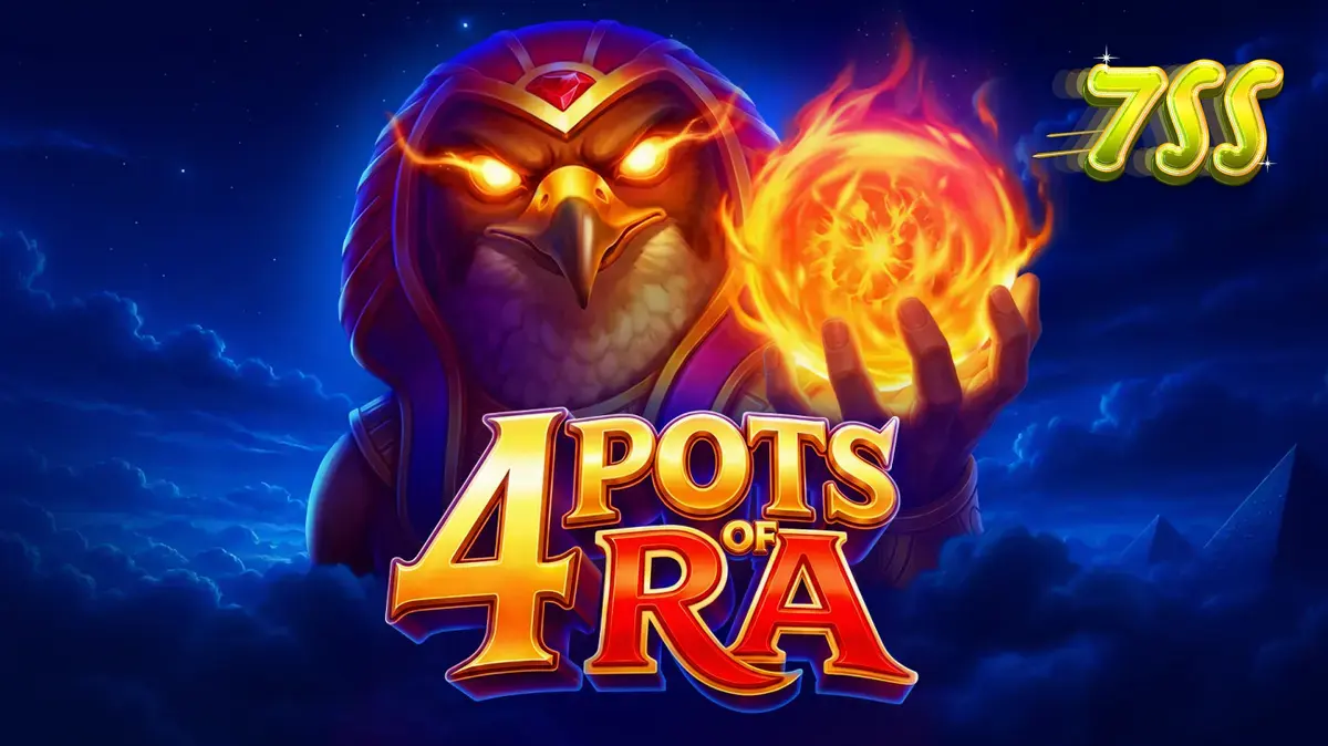 Interface do jogo de slot 4 Pots of Ra com tema egípcio